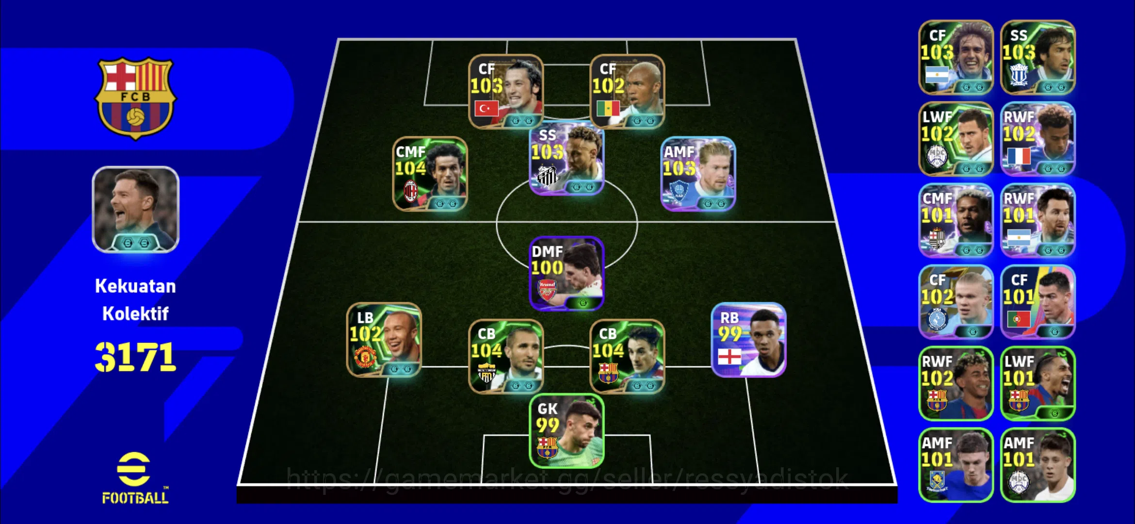 eFootball Accounts Legends & Iconic Players EFOOTBALL 2027 | LEGEND H DIOUF,DONADONI,K DE BRYUNE,M SILVERTE,ALBERT 1