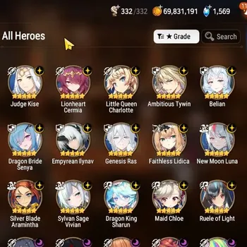 Epic Seven Accounts High-End GLOBAL Verif|29 ML(Rhiana&Luciela,Har Setti,Belian,Shepherd,etc)+AUBE,AB Fumyr,Estelle,etc|AUTO
