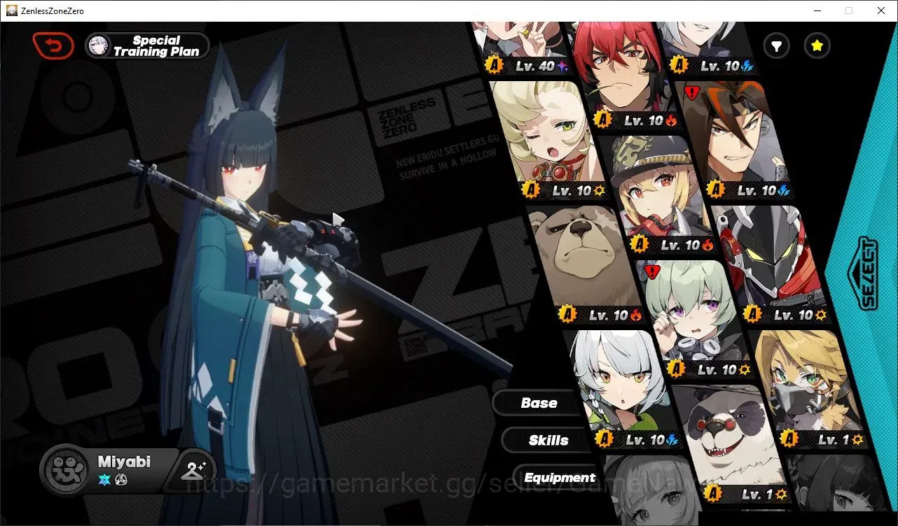 Zenless Zone Zero Accounts Starter ASIA|IK 39|3 Limited|(Velina,Miyabi,Harumasa) +2 Standard (Grace,Lycaon)|1 STD Weapon|2 S 2
