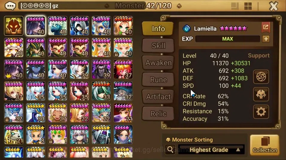 Summoners War: Sky Arena Accounts GLOBAL Lv81|1 LD[Velaska]|10 Total NB5[Angela,Leo, image 10