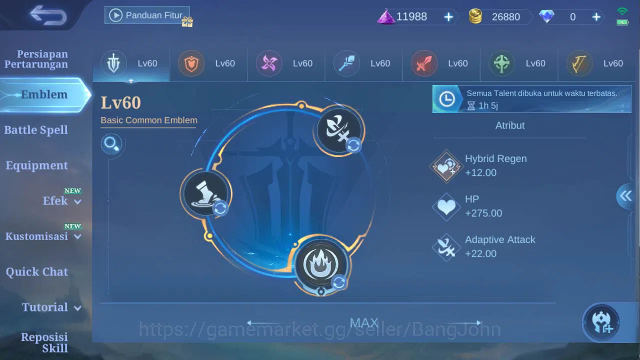 Mobile Legends: Bang Bang Accounts hero 100 skin 130+ saint badang, saber freya, drag image 9