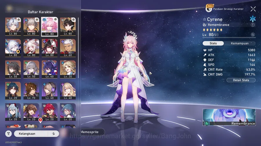 Honkai Star Rail Accounts ASIA | TL 62 | Phainon Sign, Yao Guang Sign, Cyren image 3
