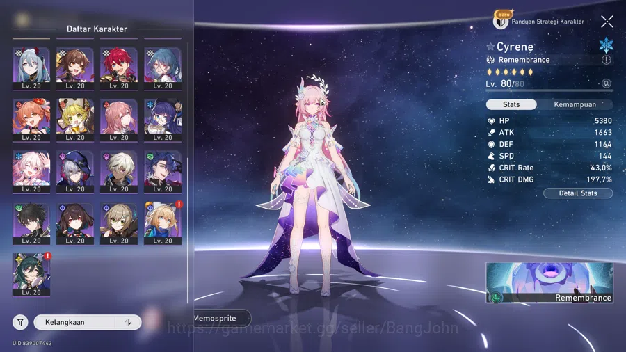 Honkai Star Rail Accounts ASIA | TL 62 | Phainon Sign, Yao Guang Sign, Cyren image 4