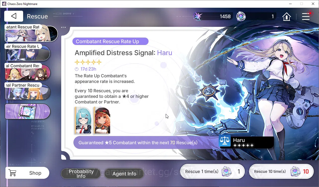 Chaos Zero Nightmare Accounts Global |Lv05|Fresh Starter|2SSR(Haru,Hugo)|Fresh S image 4