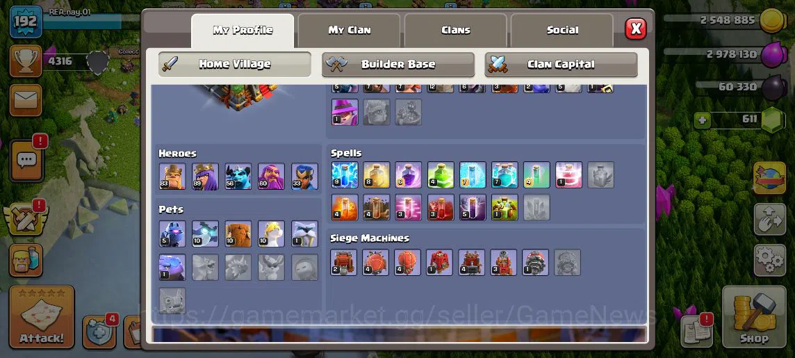 Clash of Clans Accounts TH 16 - BH 10|LV 192|TROPHY 4316|HH 9|BK 83,AQ 89, image 9