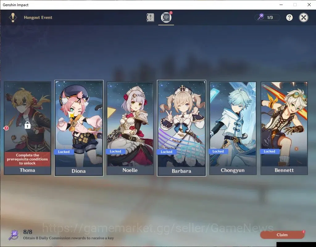 Genshin Impact Accounts ASIA|AR 31|Starter|4 Limited+1(*5Weapon)|Arlecchin image 10
