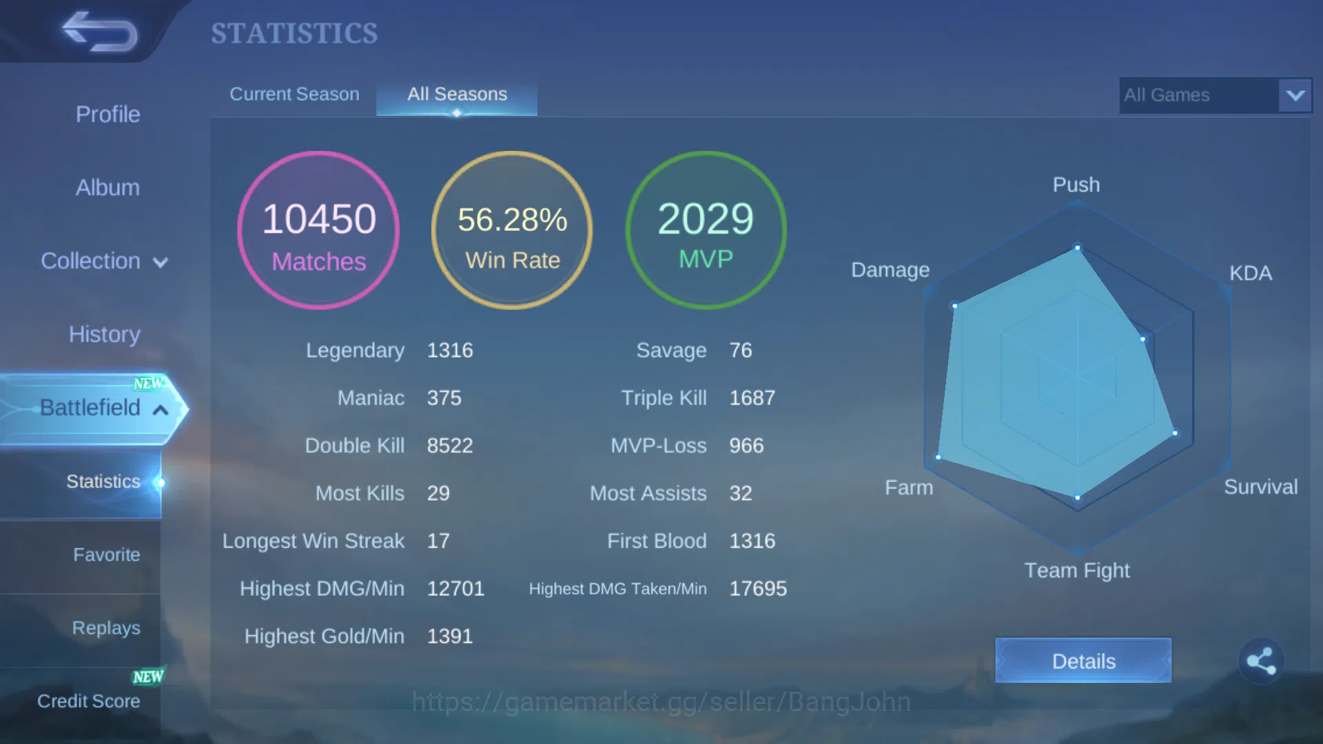 Mobile Legends: Bang Bang Accounts Skin 485 | Spec Exp & MM | Legend Alucard | Sasuke image 20