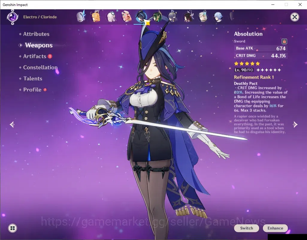 Genshin Impact Accounts ASIA| AR 60| Abyss Ready| 3 PremTeam[Skirk,Nefer,M image 9