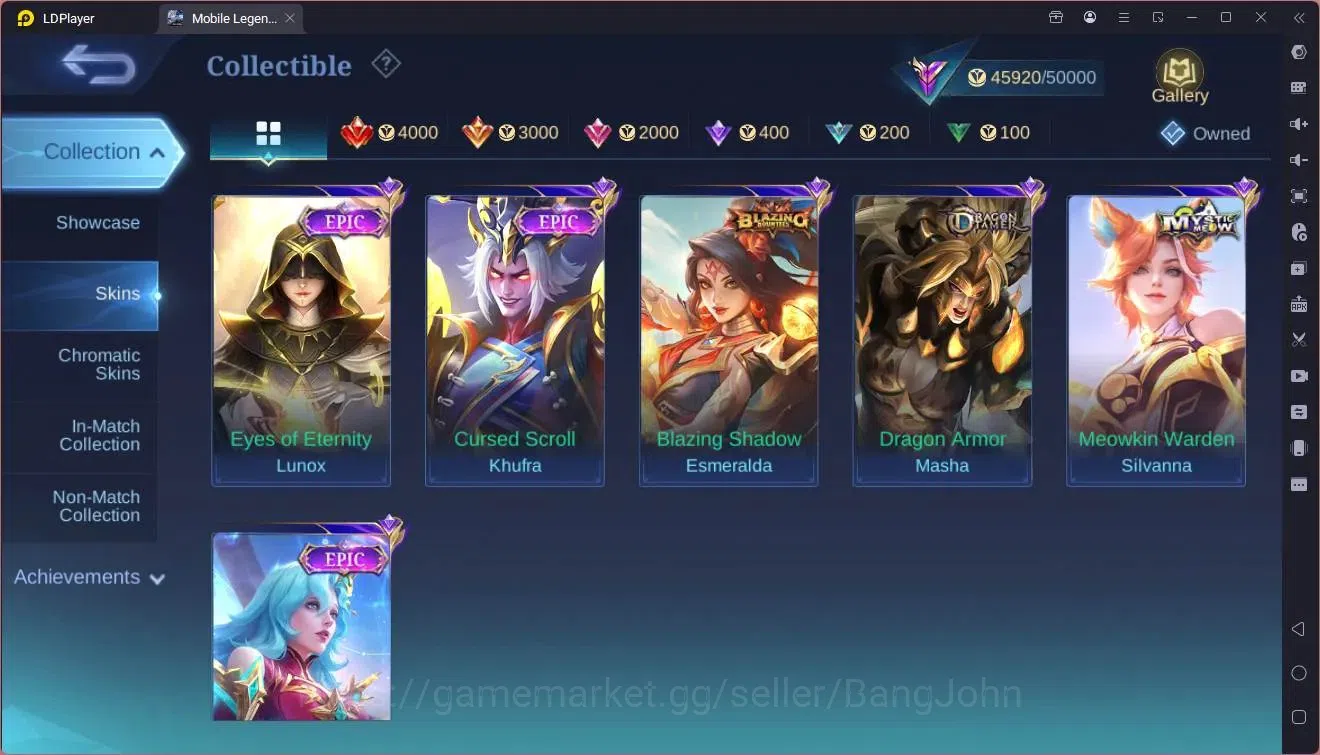 Mobile Legends: Bang Bang Accounts Global|Hero91|Skin 190|Renowned|Prime Claude|CCNat image 14