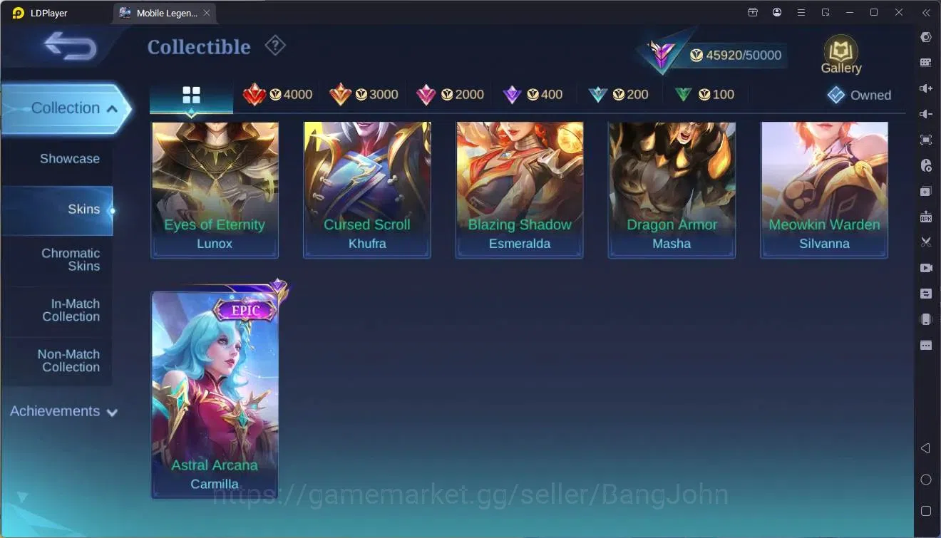 Mobile Legends: Bang Bang Accounts Global|Hero91|Skin 190|Renowned|Prime Claude|CCNat image 15