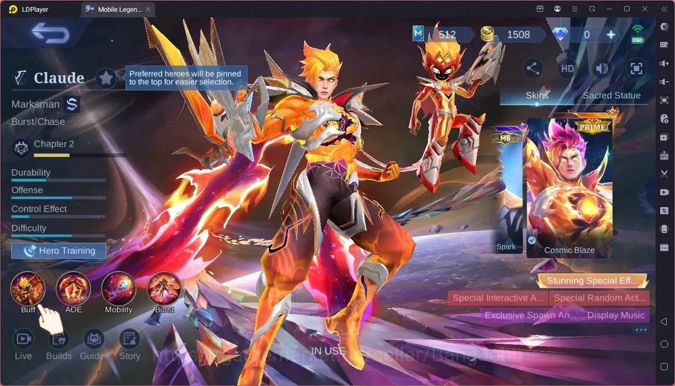 Mobile Legends: Bang Bang Accounts Global|Hero91|Skin 190|Renowned|Prime Claude|CCNat image 19
