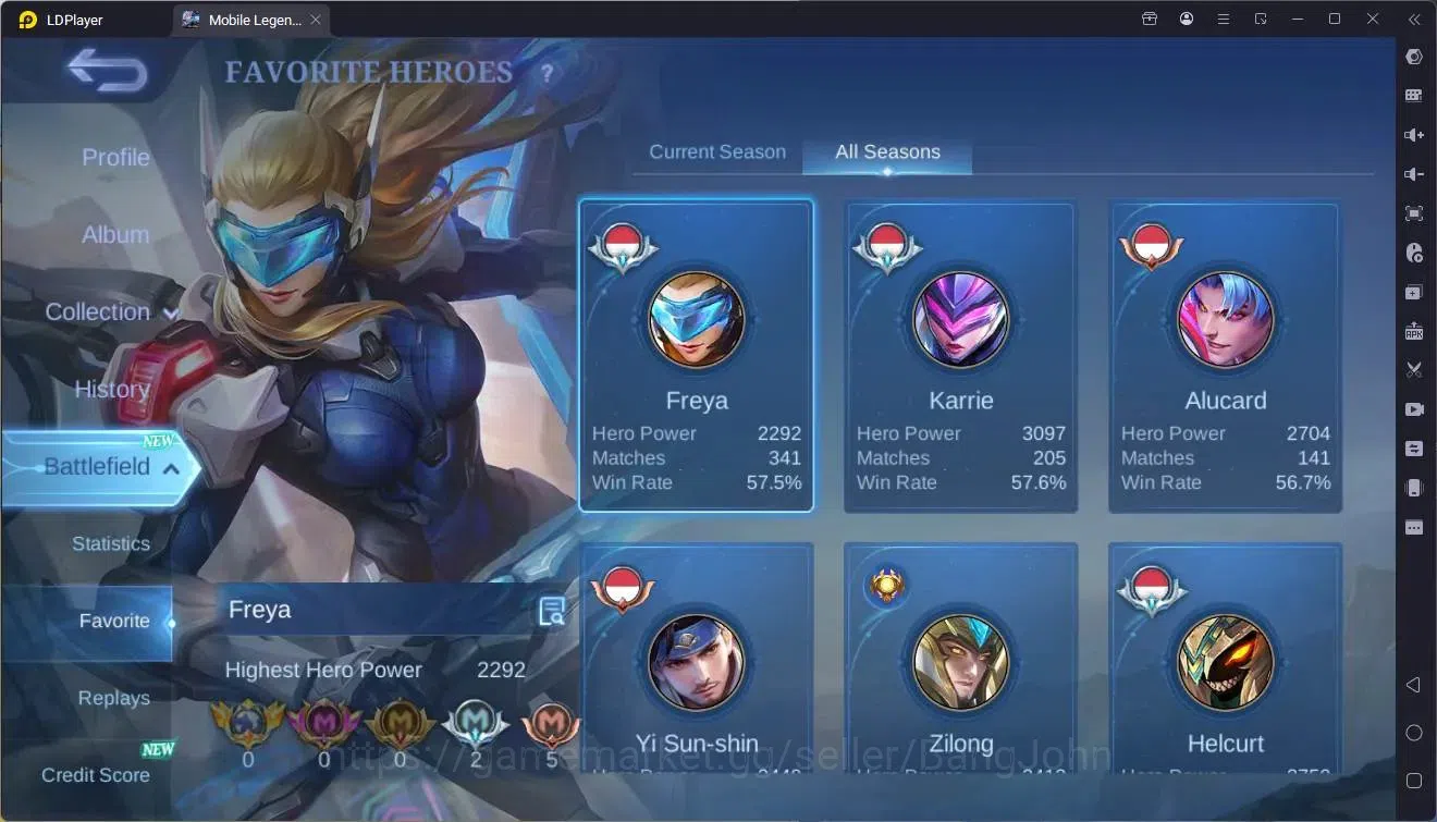 Mobile Legends: Bang Bang Accounts Global|Hero91|Skin 190|Renowned|Prime Claude|CCNat image 4