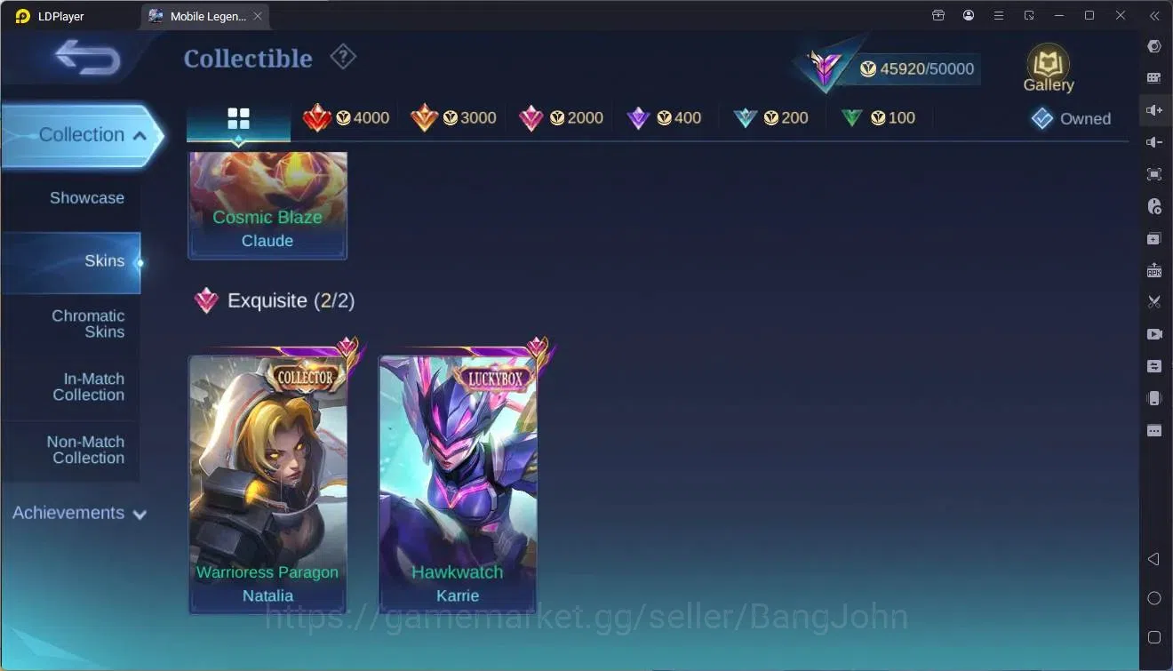 Mobile Legends: Bang Bang Accounts Global|Hero91|Skin 190|Renowned|Prime Claude|CCNat image 8