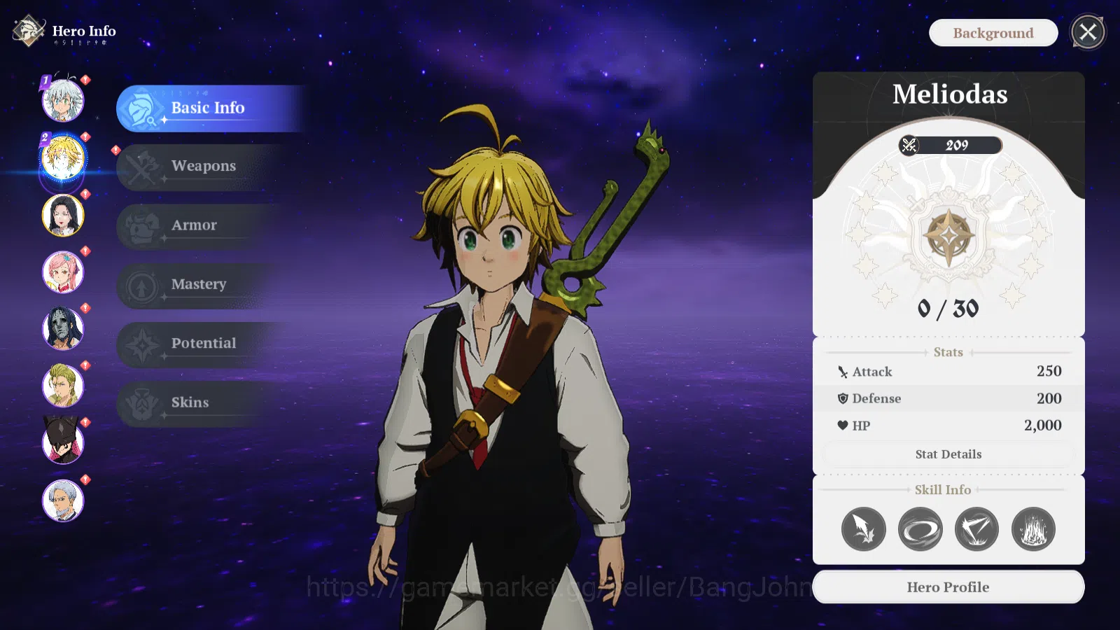 The Seven Deadly Sins: Origin Accounts EUROPE | Fresh Starter Lvl 2 |2SSR|Meliodas,Guila, image 3