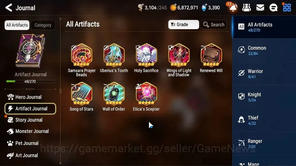 Epic Seven Accounts GLOBAL UNVERIF|4 ML(BArunka,DB Senya,Arcdem Shadow image 8