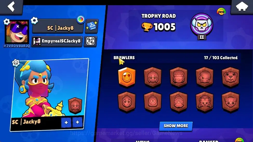 Brawl Stars Accounts 1005 Trophy| 17 Brawler 3 Max Lvl [Shelly,ElPrimo, image 2
