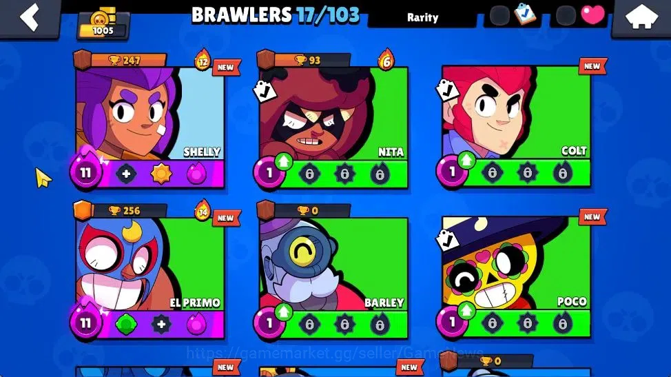 Brawl Stars Accounts 1005 Trophy| 17 Brawler 3 Max Lvl [Shelly,ElPrimo, image 8
