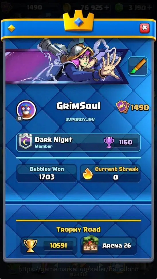 Clash Royale Accounts Mobile |KTL 15|4 Hero|17 Evo|4 Champ Card|18 Legen image 2