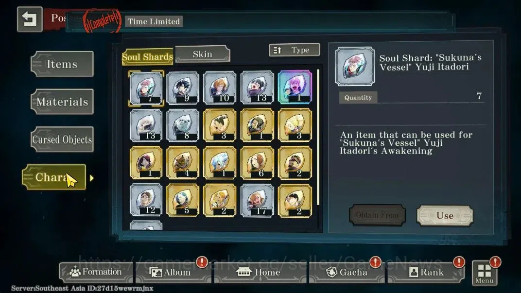 Jujutsu Kaisen: Phantom Parade Accounts SEA |PR 7|3,6K Cube|10 SSR 1 Limited [AEL Yuji,Str image 10