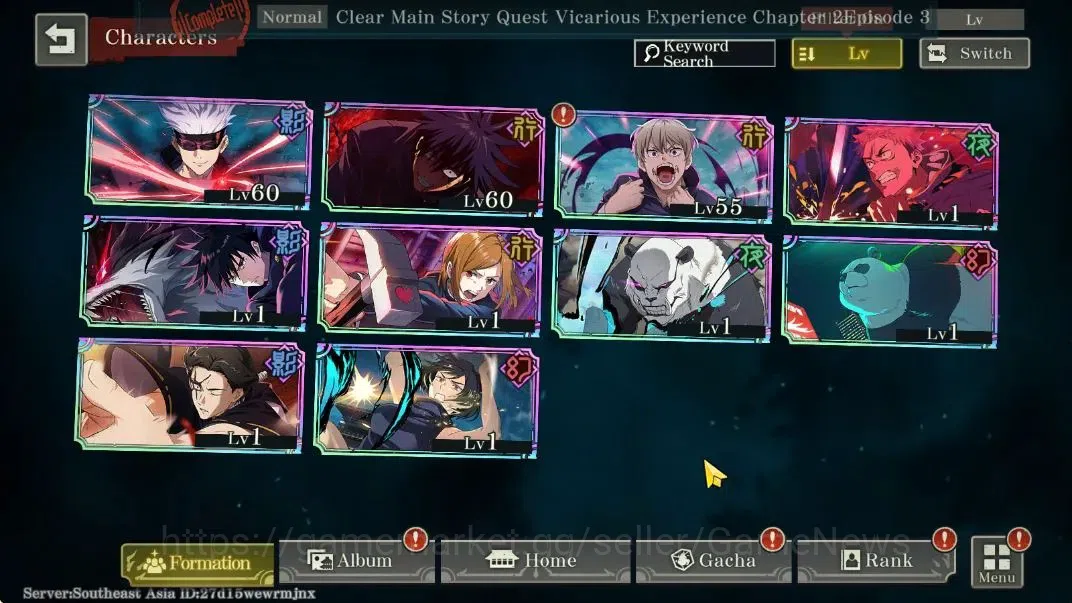 Jujutsu Kaisen: Phantom Parade Accounts SEA |PR 7|3,6K Cube|10 SSR 1 Limited [AEL Yuji,Str image 2