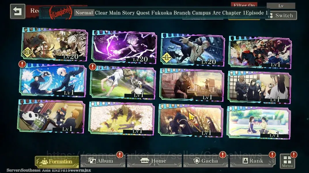 Jujutsu Kaisen: Phantom Parade Accounts SEA |PR 7|3,6K Cube|10 SSR 1 Limited [AEL Yuji,Str image 4