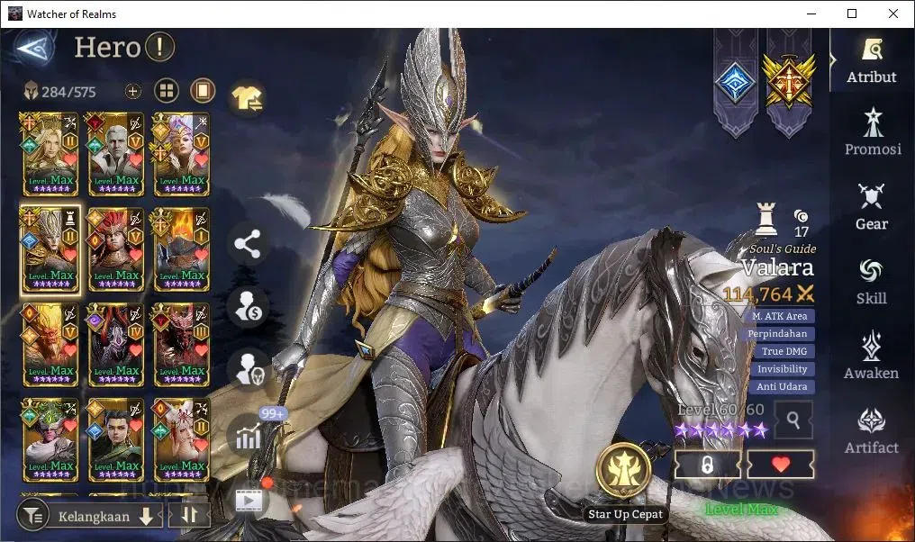 Watcher of Realms Accounts End-Game GLOBAL 60x|12,9M PWR|15 Lord[Lady AlexA2+Skin,OrenA1,IngridA5,Etc]|99 12