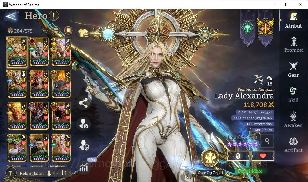 Watcher of Realms Accounts End-Game GLOBAL 60x|12,9M PWR|15 Lord[Lady AlexA2+Skin,OrenA1,IngridA5,Etc]|99 6