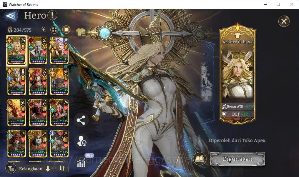Watcher of Realms Accounts End-Game GLOBAL 60x|12,9M PWR|15 Lord[Lady AlexA2+Skin,OrenA1,IngridA5,Etc]|99 7