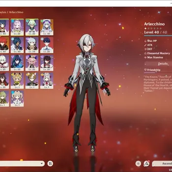 Genshin Impact Accounts Starter Asia|AR 28|1 Limited(Arlecchino)+1(*5 STD)|Low Explore|MC Male|Check SS|TakeMail(GI1267Z)