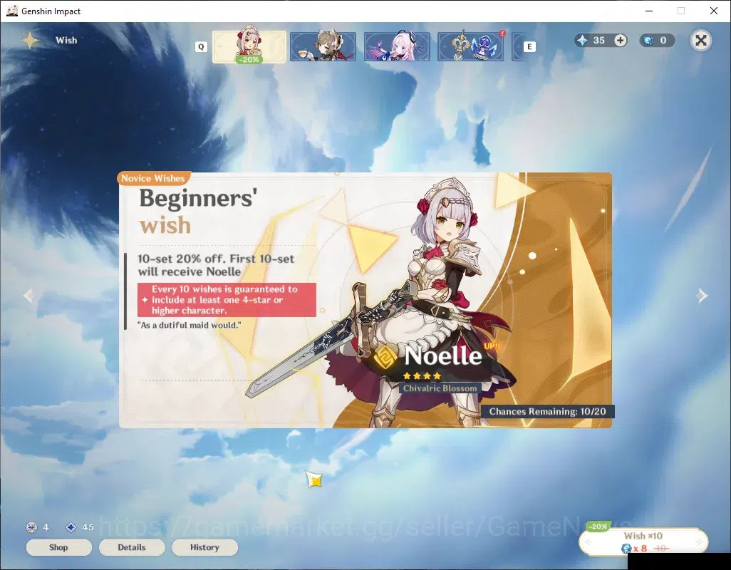 Genshin Impact Accounts Others ASIA|AR 53|3 Limited|Zibai,Columbina,Flins|Standart Keqing,Dehya,Qiqi,Diluc|FeMale MC|Check 12