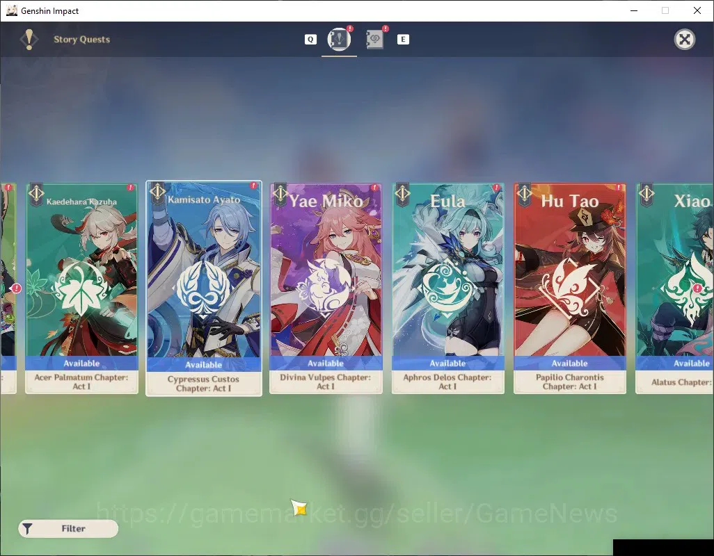 Genshin Impact Accounts Others ASIA|AR 53|3 Limited|Zibai,Columbina,Flins|Standart Keqing,Dehya,Qiqi,Diluc|FeMale MC|Check 20