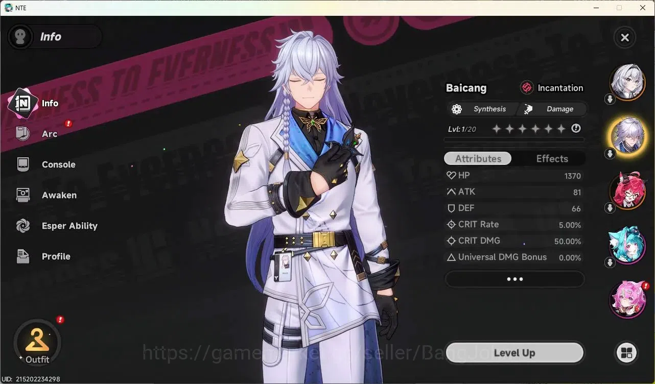 Neverness to Everness Accounts SEA | Starter Lv 3 | 2 SSR (Nanally,Baicag)+ 6 SR image 3