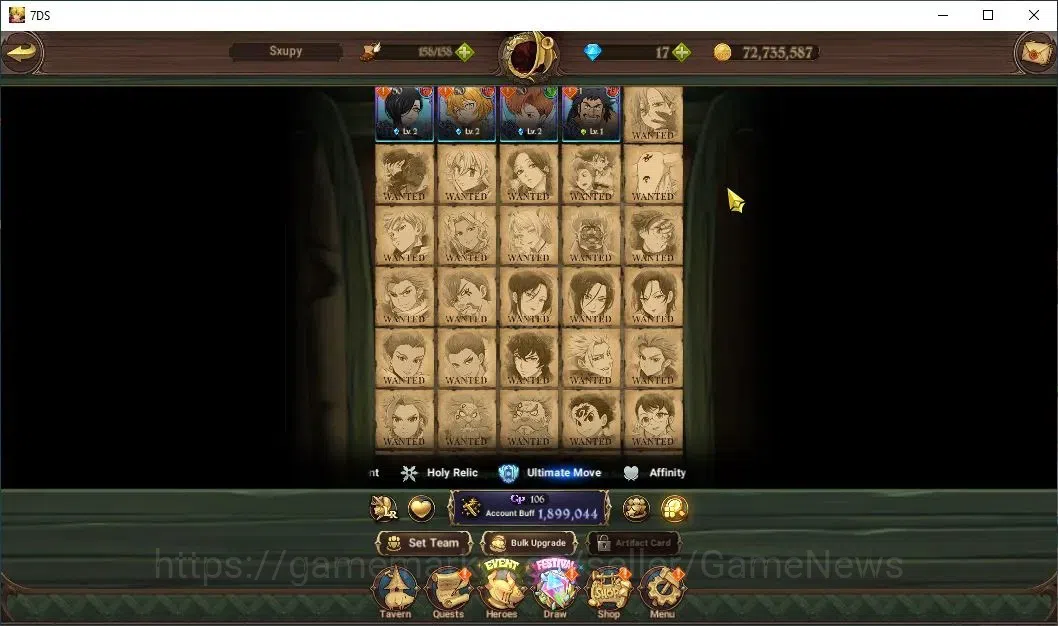 The Seven Deadly Sins: Grand Cross Accounts Global|1,8M CC|20 LS|4 LR+4 UR|Brunhild,F Helbram, image 8