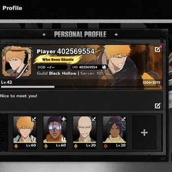 BLEACH: Soul Resonance Accounts Nuverse SEA|Lv.42|4 SSR