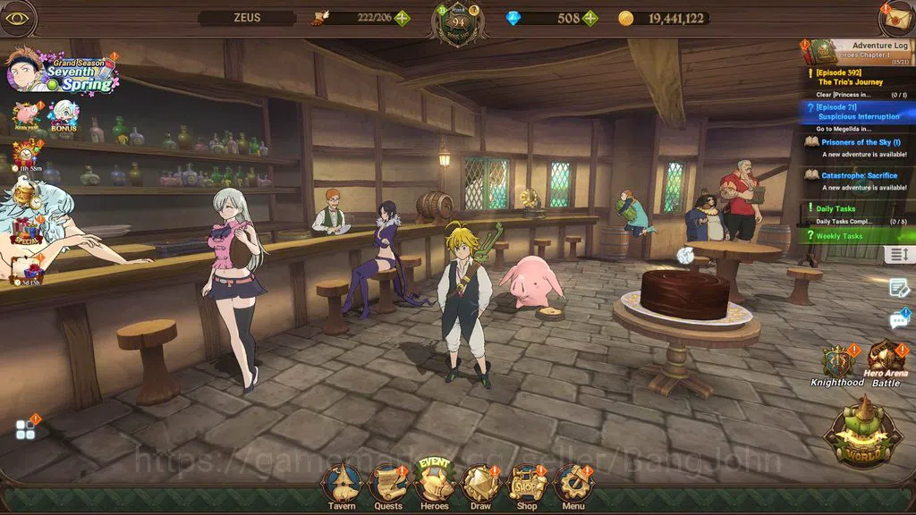 The Seven Deadly Sins: Grand Cross Accounts GLOBAL|3.6M CC|DM 508+LS 75|LR Elizabeth|Full coll image 1