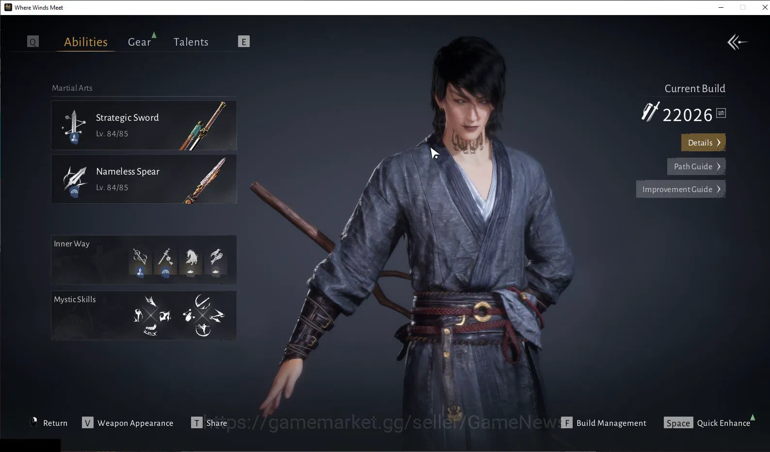 Where Winds Meet Accounts GLOBAL|Lv 84|GS 22k|Peaceful Life Set|Wooden Stick Skin|Snow Oath|Soulshade Umbrella,Strategic 2