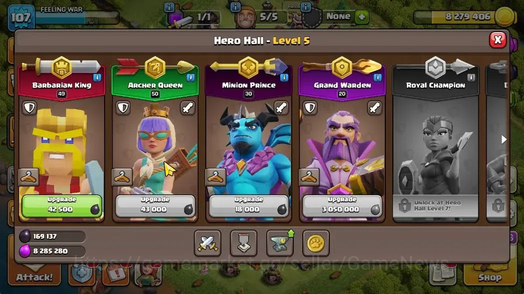 Clash of Clans Accounts TH 11-BH 6|LV 107|HH 5|BK 49,AQ 50,GW 20,MP 30|BM  image 11