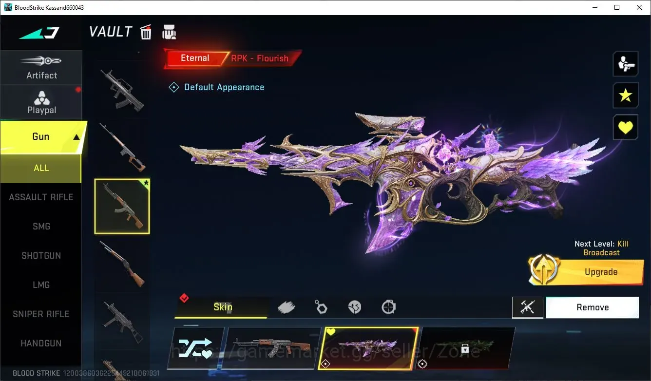 Blood Strike Accounts Starter ASIA|Starter|1 ETERNAL: RPK-Flourish| 1 EPIC Rename Card |Check SS|TakeMail|LogNetEase(BS1222Z) 1