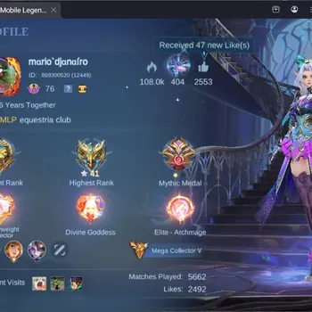 Mobile Legends: Bang Bang Accounts Collector Global|445S|Mega|1 Legend,3 KOF,1 Prime,3 LBX,3 Collector,3 Annual|Collab