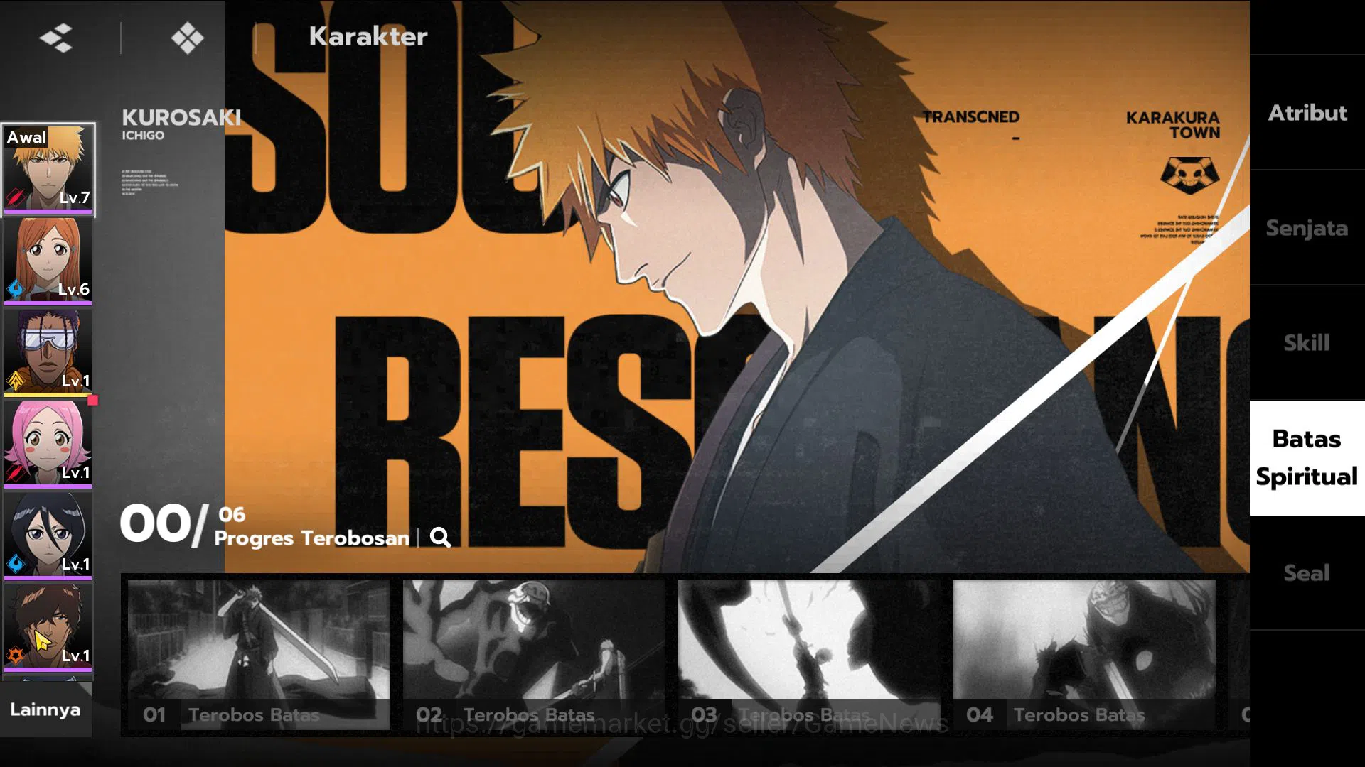 BLEACH: Soul Resonance Accounts Nuverse SEA|Starter|1 SSR (Tosen Kamame,etc) + 9 S image 10