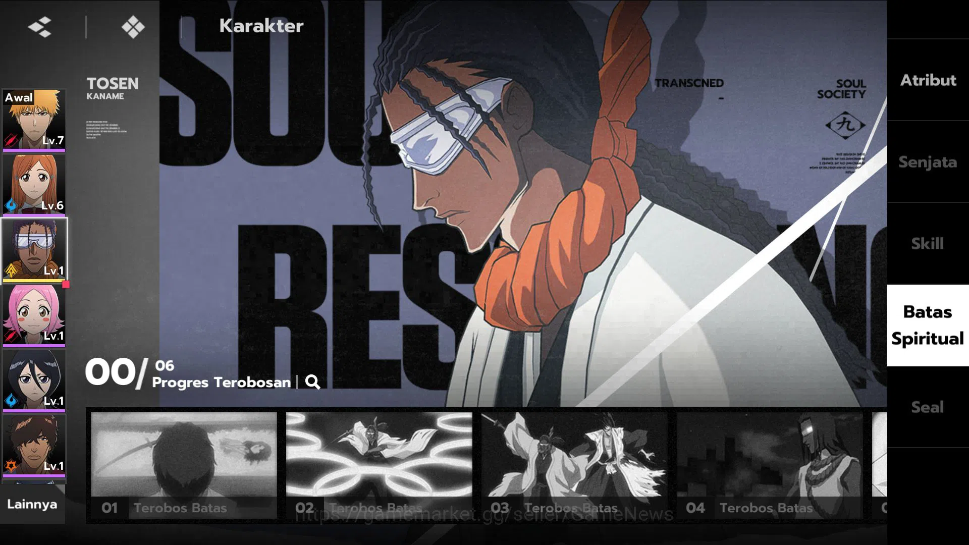 BLEACH: Soul Resonance Accounts Nuverse SEA|Starter|1 SSR (Tosen Kamame,etc) + 9 S image 8