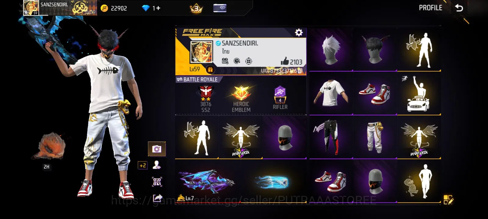 Free Fire Accounts AKUN FF MURAH - EVO GUN MAX 1 - CELANA GENJI - VAULT BANYAK - AKUN DANA PELAJAR 1
