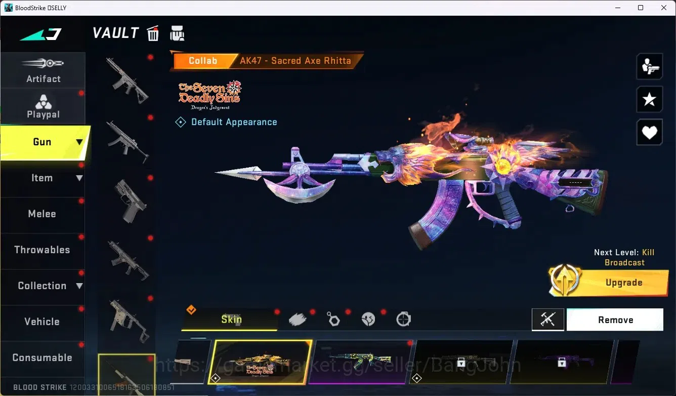 Blood Strike Accounts ASIA|5 Collab Gun [7DS&TR]|1 Eternal Gun |2 Limite image 3