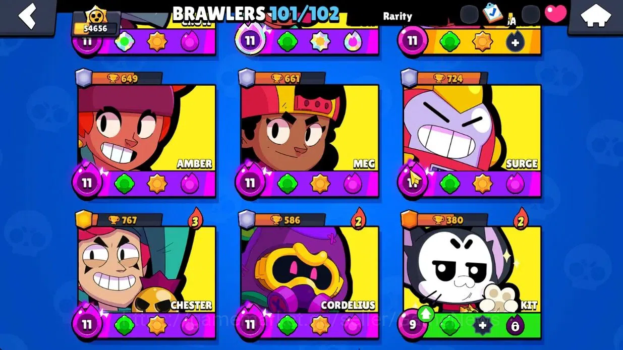 Brawl Stars Accounts Lvl 158 54K Trophy|82K Bling 831 Gem|101 Brawlers  image 7