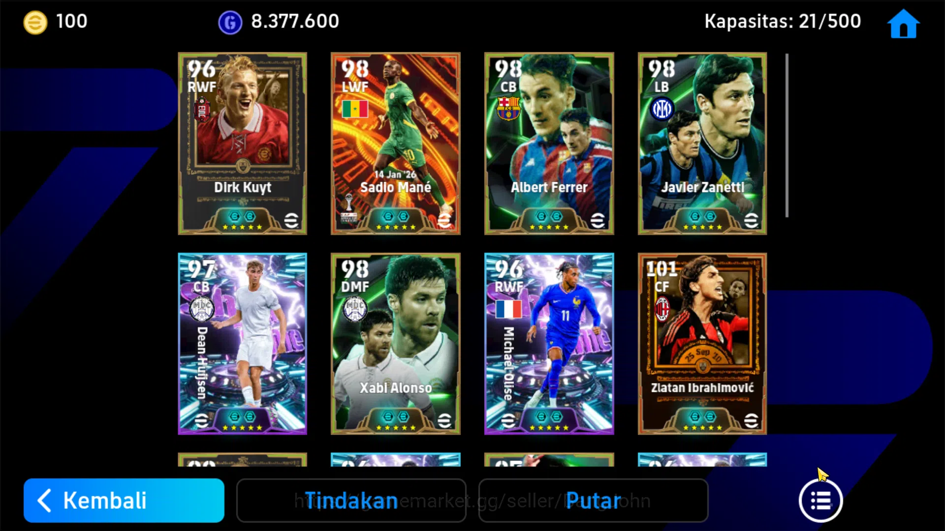 eFootball Accounts Power 3192 | Ibra bigtime, sadio mane bigtime, pep image 4
