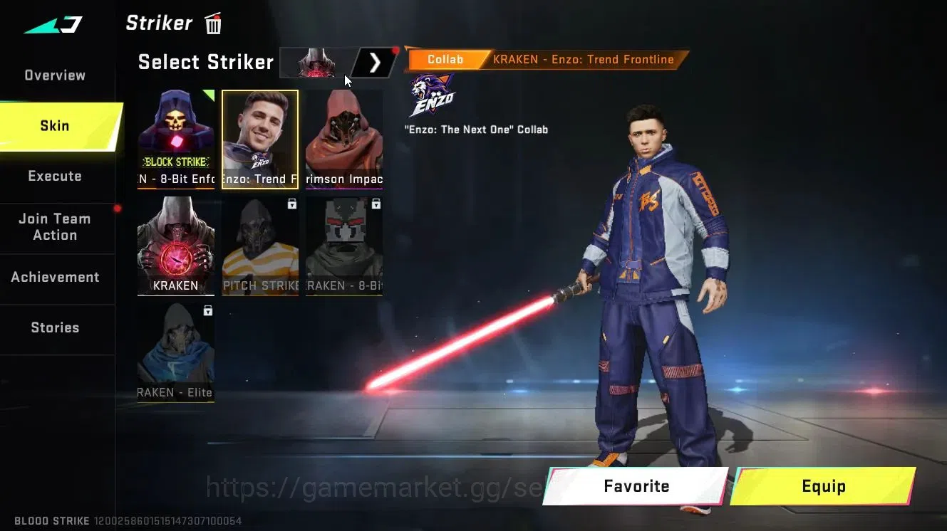 Blood Strike Accounts Collab Skin ASIA|Colab BLEACH[Byakuya]+OPM [Mumen Rider]+TR[Takemichi]|ULTRA MELEE Lightblade-Dark 12