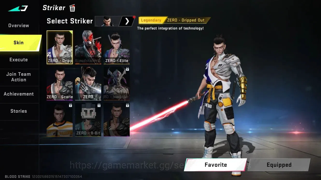 Blood Strike Accounts Collab Skin ASIA|Colab BLEACH[Byakuya]+OPM [Mumen Rider]+TR[Takemichi]|ULTRA MELEE Lightblade-Dark 19