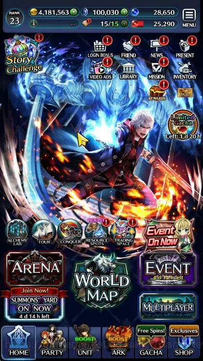 GLOBAL|100k Crystal|Collab (V & Nero)+TopTierUnits (A.Rolland,DK Holy Ruuto,Divine Beast Rei,etc)+4 LR ARK|CodeOnly(LC1012) Last Cloudia Mid‑Game GLOBAL|100k Crystal|Collab (V & Nero)+TopTierUnits image 1