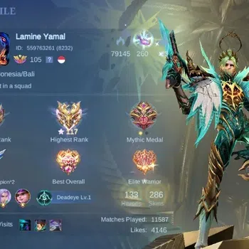 Mobile Legends: Bang Bang Accounts Rare Skin Global|Skin 286|Renowned|Sanrio Floryn,KOF Karina,PRIME Granger,LBox
