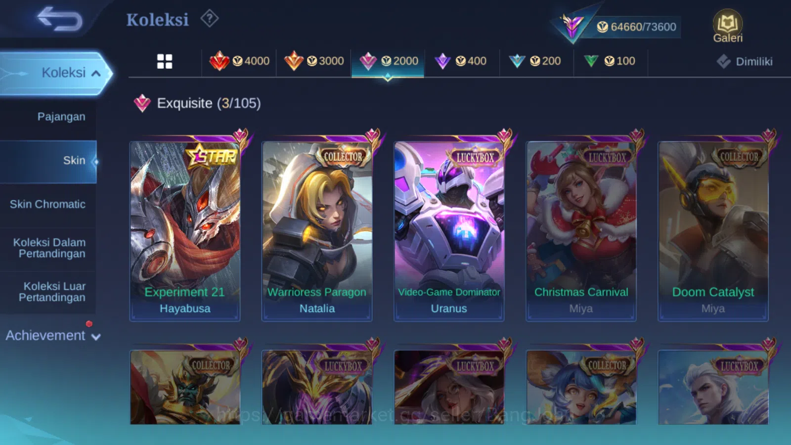Mobile Legends: Bang Bang Accounts Hero 131 | skin 310 | kof karina | star annual hay image 4